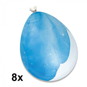 Blauw-wit Marble (marmer) Ballonnen, 8 stuks (30cm) Blauw-wit Marble (marmer) Ballonnen, 8 stuks (30cm)