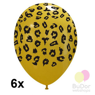 Luipaard print ballonnen, 6 stuks, 30cm Luipaard print ballonnen, 6 stuks, 30cm