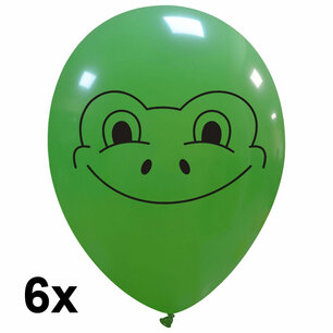 Kikker ballonnen, 6 stuks, 30cm Kikker ballonnen, 6 stuks, 30cm
