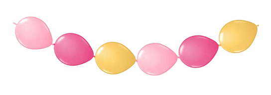 Roze-Pink-Goud Ballonnenslinger, ca. 3 meter Roze-Pink-Goud Ballonnenslinger, ca. 3 meter