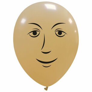 Huidskleur Heren gezicht Ballon, 30cm Huidskleur Heren gezicht Ballon, 30cm