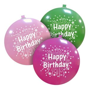 Happy Birthday Fireworks XL ballon, 80 cm, neck up, per stuk Happy Birthday Fireworks XL ballon, 80 cm, neck up, per stuk
