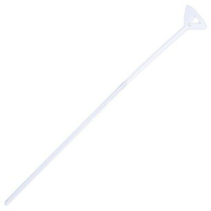 Ballonstokje met losse cup wit, 40 cm (plastic)