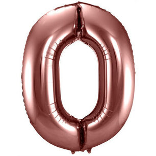 Folie Ballon Cijfer 0 Bronze, 86 cm Folie Ballon Cijfer 0 Bronze, 86 cm