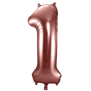 Folie Ballon Cijfer 1 Bronze, 86 cm Folie Ballon Cijfer 1 Bronze, 86 cm