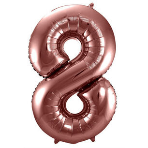 Folie Ballon Cijfer 8 Bronze, 86 cm Folie Ballon Cijfer 8 Bronze, 86 cm