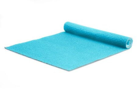 Lichtblauwe Loper, 100 cm breed, prijs per meter Lichtblauwe Loper, 100 cm breed, prijs per meter