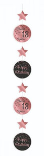18 jaar hangdeco Rose/black 18 jaar hangdeco Rose/black