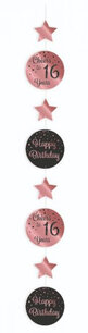16 jaar hangdeco Rose/black 16 jaar hangdeco Rose/black