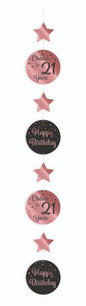 21 jaar hangdeco Rose/black 21 jaar hangdeco Rose/black