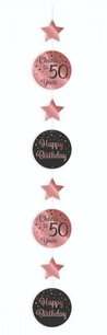 50 jaar hangdeco Rose/black 50 jaar hangdeco Rose/black