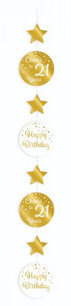 21 jaar hangdeco Gold/white 21 jaar hangdeco Gold/white