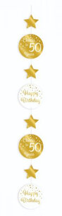 50 jaar hangdeco Gold/white 50 jaar hangdeco Gold/white