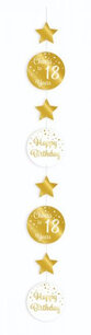 18 jaar hangdeco Gold/white 18 jaar hangdeco Gold/white