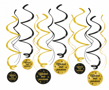 Officieel met Pensioen Swirl Hangdeco Classy, 12-delig Officieel met Pensioen Swirl Hangdeco Classy, 12-delig