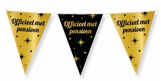 Officieel met Pensioen Vlaggenlijn Classy, 10 meter Officieel met Pensioen Vlaggenlijn Classy, 10 meter