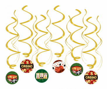 Casino Swirl Hangdeco, 12-delig Casino Swirl Hangdeco, 12-delig