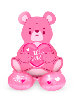 Beer It's a Girl folieballon roze staand, 61 cm Beer It's a Girl folieballon roze staand, 61 cm