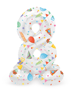 8 Foliecijfer staand, Party, 72 cm / 28 inch 8 Foliecijfer staand, Party, 72 cm / 28 inch