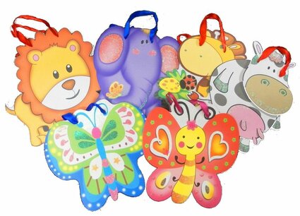 Dieren XL cadeau tasje, assorti, papier, 14x18 cm Dieren XL cadeau tasje, assorti, papier, 14x18 cm