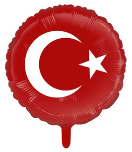 Turkije Folieballon, 46 cm Turkije Folieballon, 46 cm