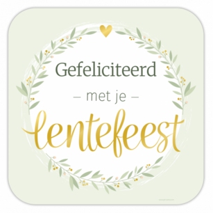 Lentefeest Gefeliciteerd Decoratiebord, 50x50 cm Lentefeest Gefeliciteerd Decoratiebord, 50x50 cm