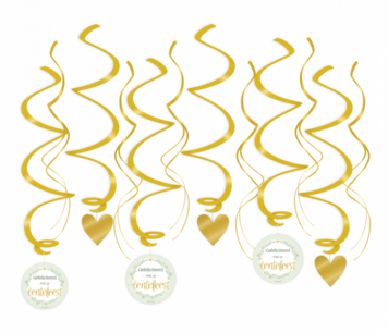 Gefeliciteerd met je Lentefeest Hangdeco, 12-delig Gefeliciteerd met je Lentefeest Hangdeco, 12-delig