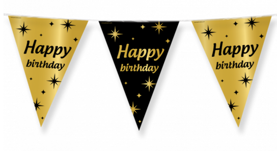 Happy Birthday Vlaggenlijn Classy Party, 10 m Happy Birthday Vlaggenlijn Classy Party, 10 m