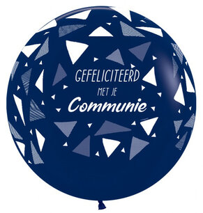 Gefeliciteerd met je Communie XL ballon Navy blue, 60 cm Gefeliciteerd met je Communie XL ballon Navy blue, 60 cm