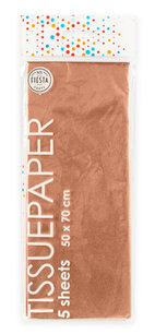Rose gold Zijdepapier, 5 vellen, 50x70 cm Rose gold Zijdepapier, 5 vellen, 50x70 cm