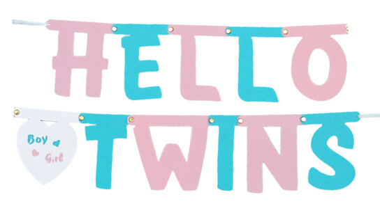 Hello Twins slinger mix, incl zuignapjes Hello Twins slinger mix, incl zuignapjes