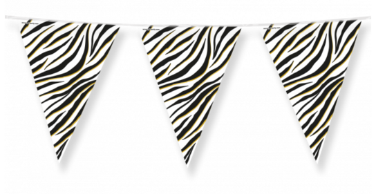Zebra Vlaggenlijn, 10 meter Zebra Vlaggenlijn, 10 meter