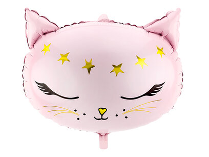 Roze kat Folieballon, 48 cm Roze kat Folieballon, 48 cm