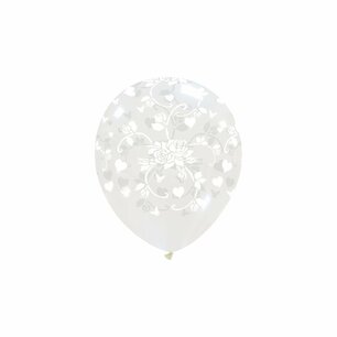 Hearts & Roses Transparant Ballon klein, 13cm Hearts & Roses Transparant Ballon klein, 13cm