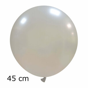 Zilver metallic groot ballon (45cm) Zilver metallic groot ballon (45cm)
