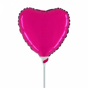 Magenta Hartvorm mini Folieballon, 9 inch (23 cm), zonder zelfsluitend ventiel Magenta Hartvorm mini Folieballon, 9 inch (23 cm), zonder zelfsluitend ventiel