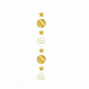 70 jaar hangdeco Gold/white 70 jaar hangdeco Gold/white