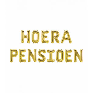HOERA PENSIOEN Folieletters set, goud HOERA PENSIOEN Folieletters set, goud
