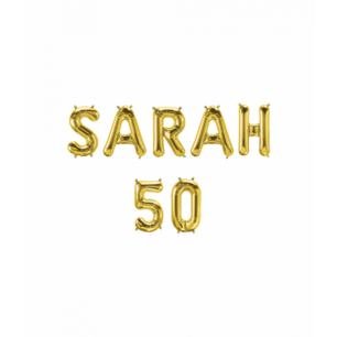 SARAH 50 Folieletters set, goud SARAH 50 Folieletters set, goud