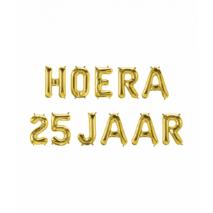 HOERA 25 JAAR Folieletters set, goud HOERA 25 JAAR Folieletters set, goud
