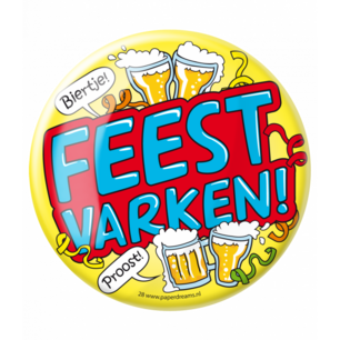 Feestvarken Button XL, 10cm Feestvarken Button XL, 10cm