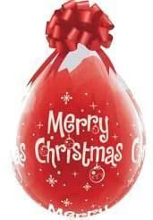 Merry Christmas stuffer ballon, transparant, 45 cm Merry Christmas stuffer ballon, transparant, 45 cm