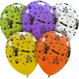 Cute Halloween ballonnen mix, 6 stuks Cute Halloween ballonnen mix, 6 stuks