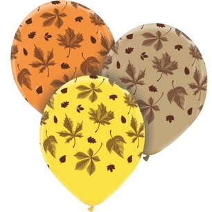 Herfstbaaldjes ballonnen mix, 6 stuks Herfstbaaldjes ballonnen mix, 6 stuks