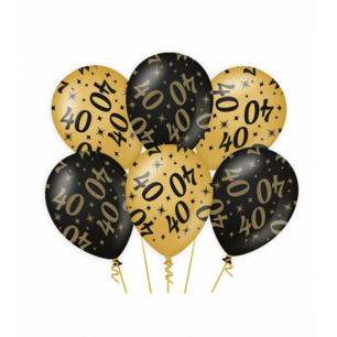 40 jaar Ballonnen Classy party, 6 stuks 40 jaar Ballonnen Classy party, 6 stuks