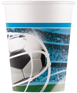 Voetbal bekers, 8 stuks, 200ml Voetbal bekers, 8 stuks, 200ml
