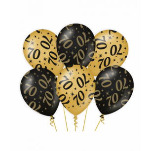 70 jaar Ballonnen Classy party, 6 stuks 70 jaar Ballonnen Classy party, 6 stuks