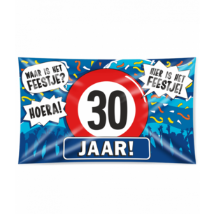 30 jaar XXL gevelvlag, 150 x 90 cm 30 jaar XXL gevelvlag, 150 x 90 cm
