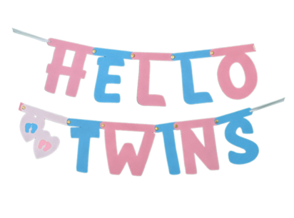 Hello Twins slinger mix, incl zuignapjes Hello Twins slinger mix, incl zuignapjes