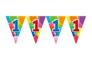 1 jaar, Vlaggenlijn Feest, 10 meter 1 jaar, Vlaggenlijn Feest, 10 meter